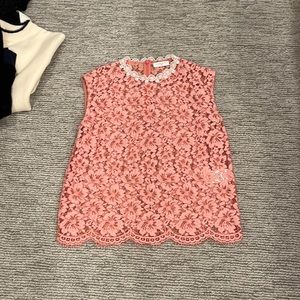 SANDRO PINK LACE TOP SIZE 1